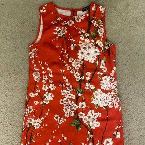 Improved qipao red summer dress